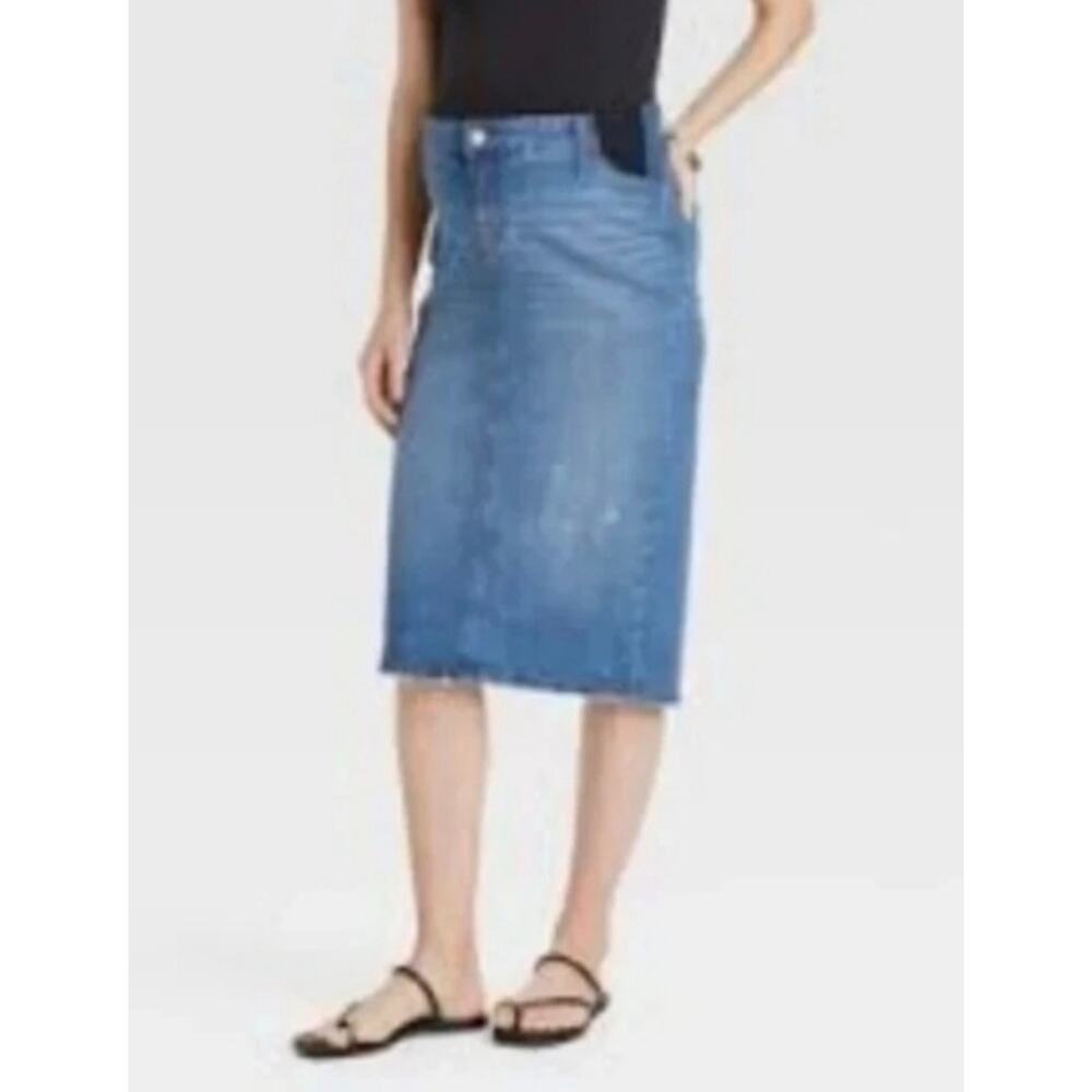 Isabel Maternity by Ingrid womans midi maternity skirt 6 - Picture 3 of 6